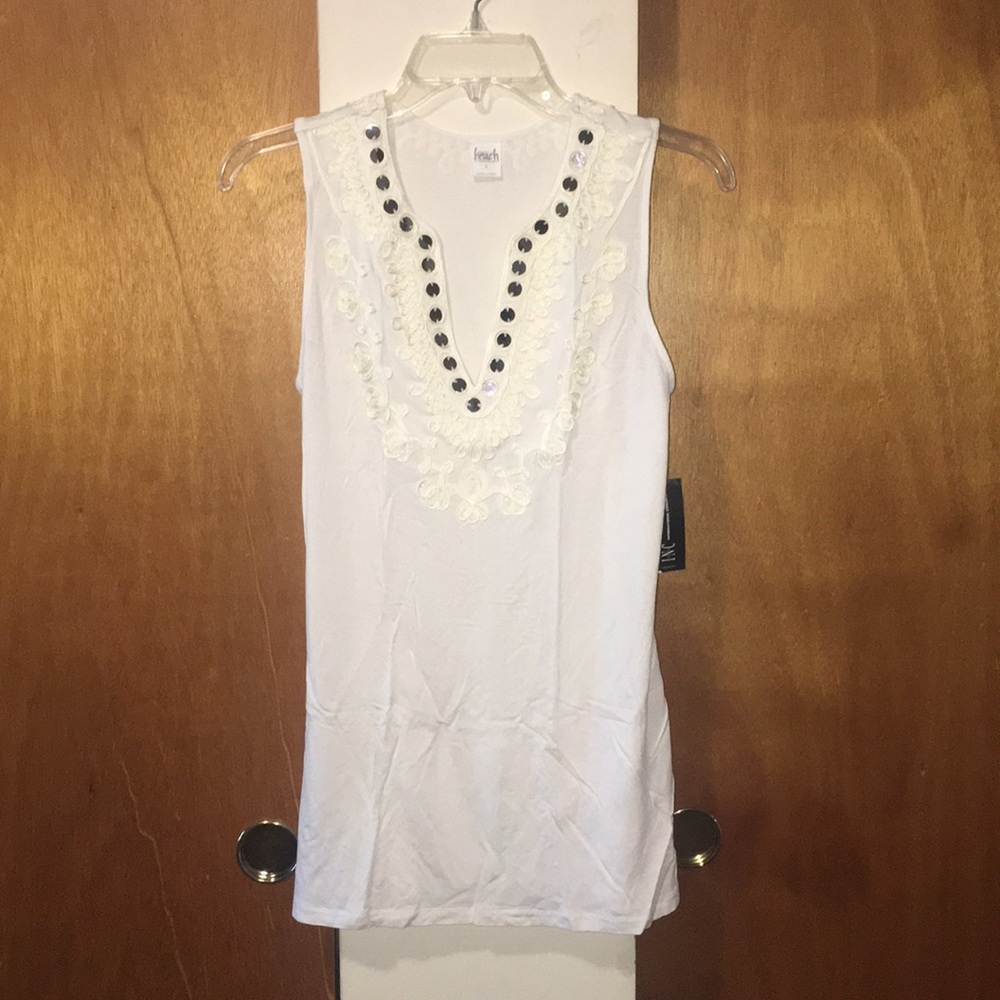 🤍NWT I.N.C Embroidered Tunic Dress Coverup